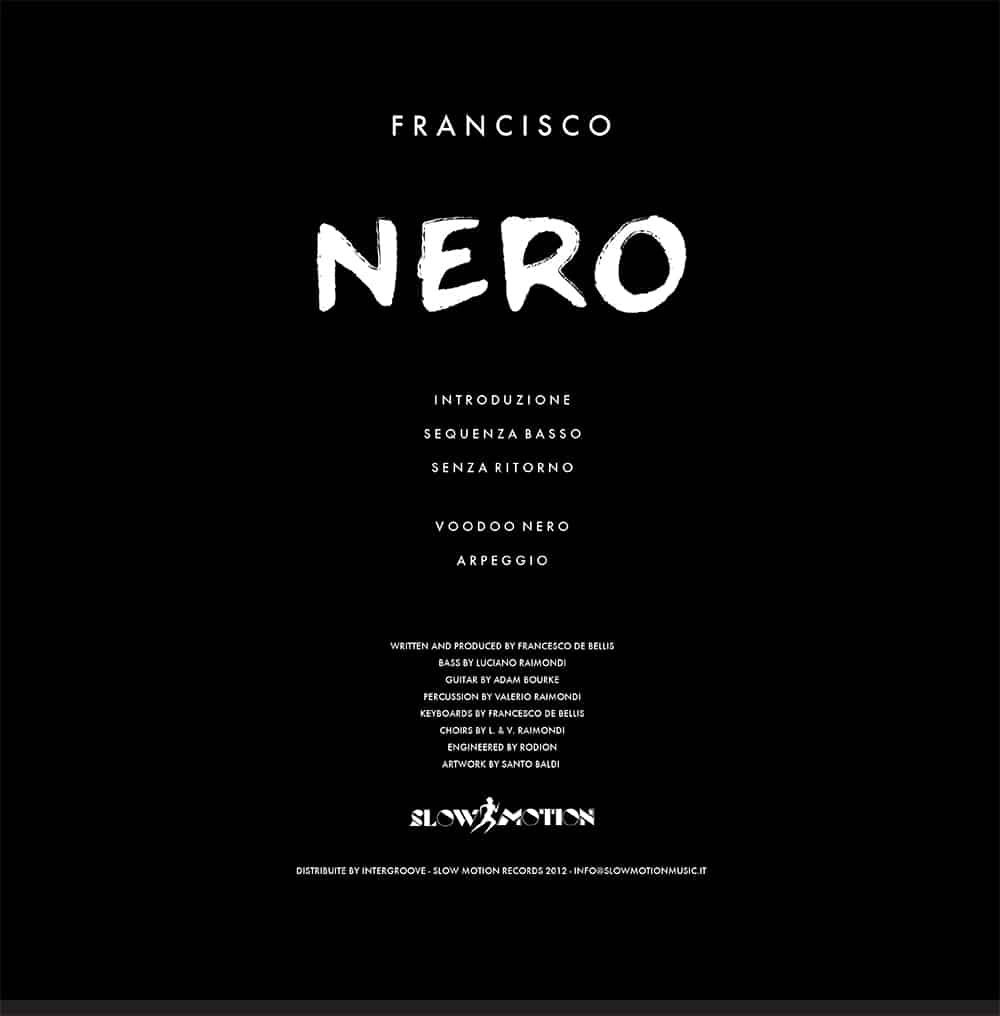 Francisco Nero vinile splatter 180g Slow Motion