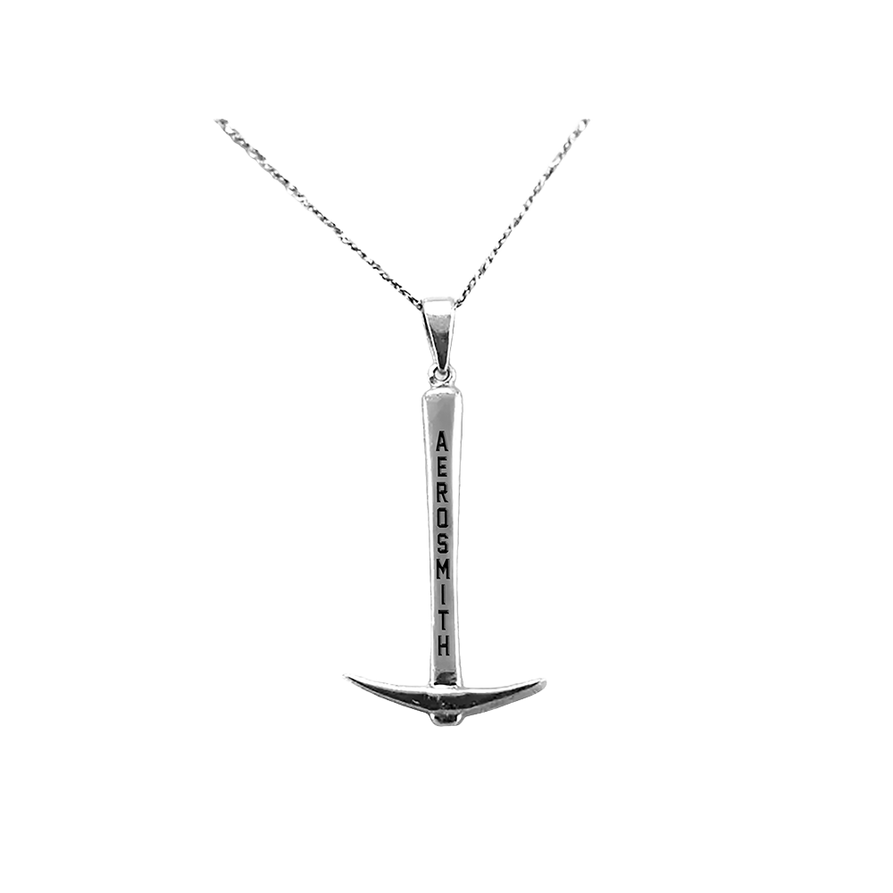 Aerosmith Pick collana plettro argento catena 50 cm