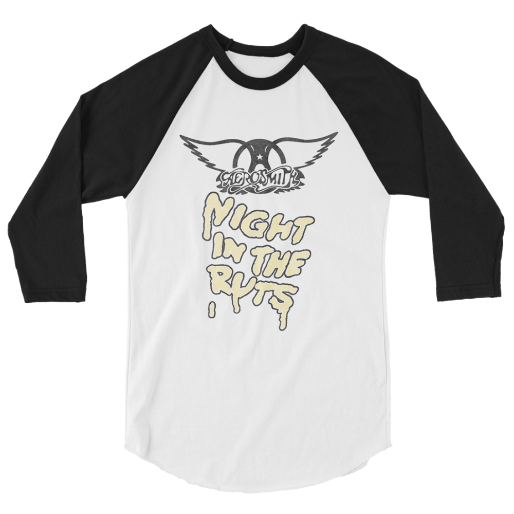 Aerosmith Right In The Raglan maglietta maniche 3/4 cotone