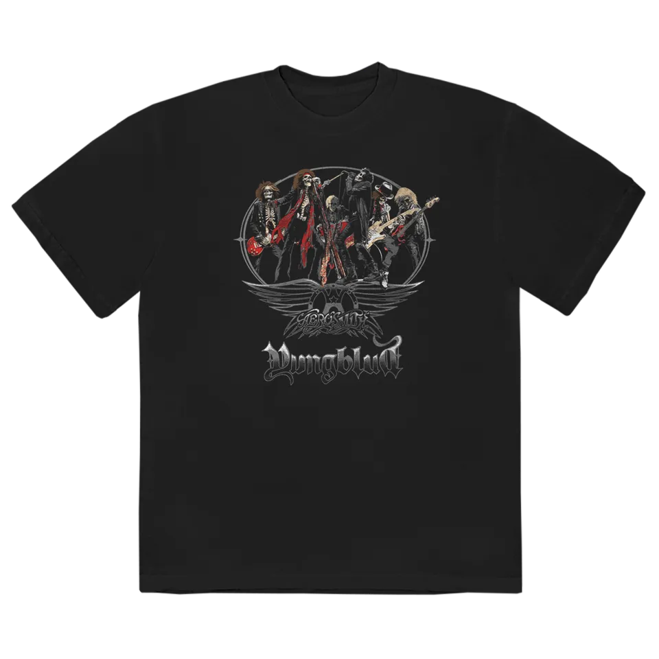 Aerosmith One More Time Skeleton maglietta nera cotone