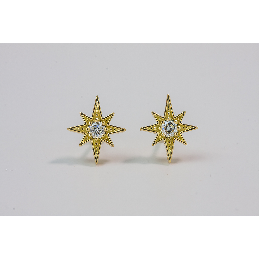 Aerosmith Among the Stars orecchini oro 18kt diamanti coppia