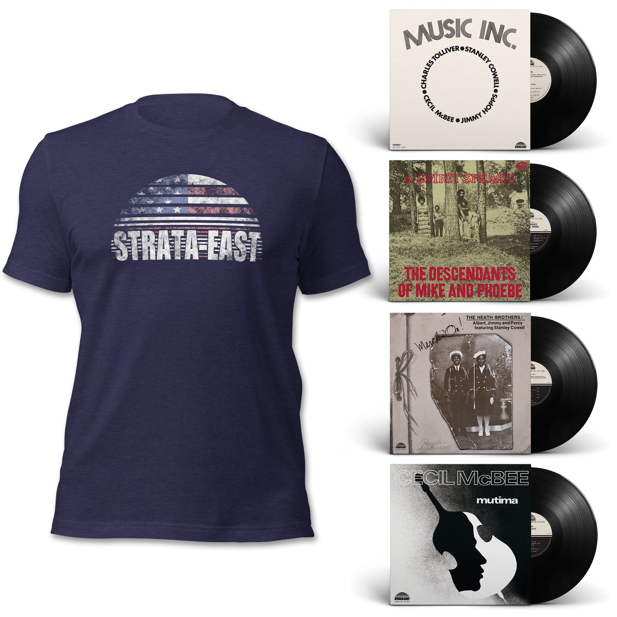 Strata-East Fan Bundle 2 bundle 4 LP + t-shirt flag