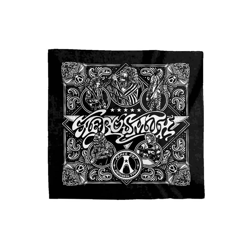 Aerosmith Farewell bandana nera cotone