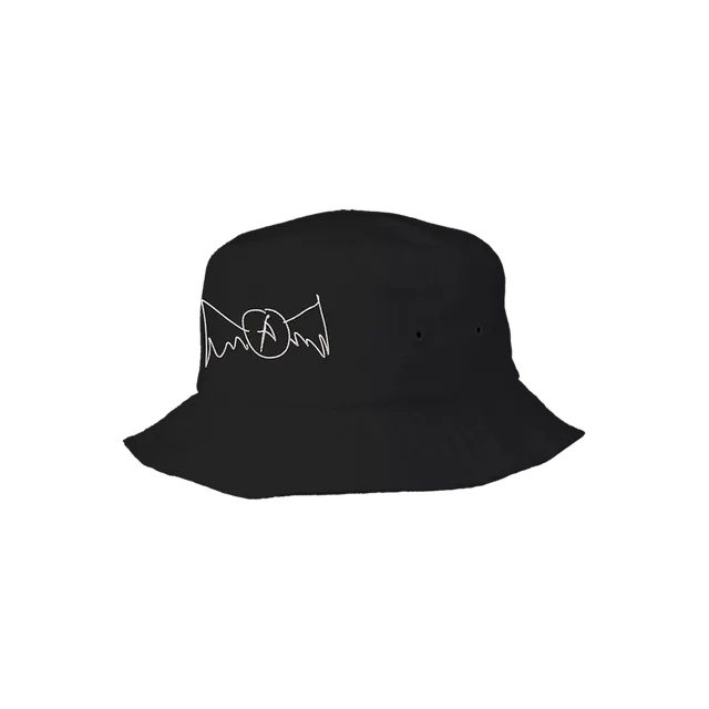 Aerosmith Wings cappello bucket hat nero ricamato