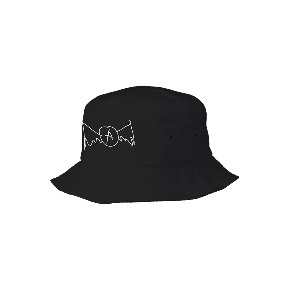 Aerosmith Wings cappello bucket hat nero ricamato