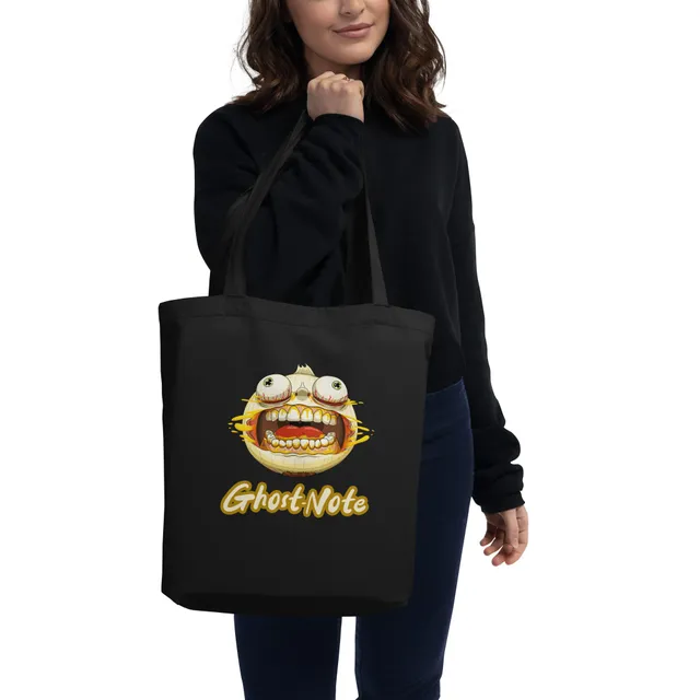 Ghost-Note Mustard n'Onions shopper tote bag cotone