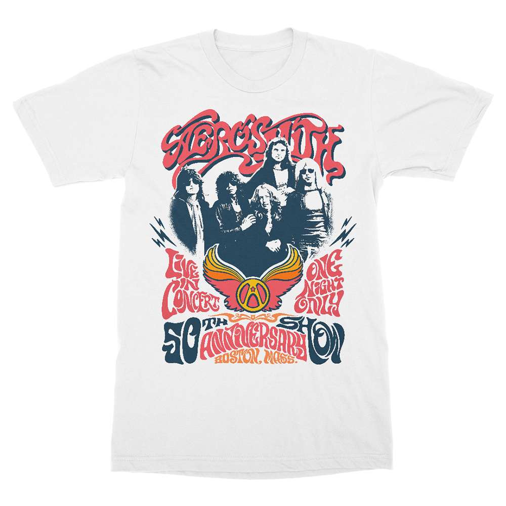 Aerosmith Anniversary t-shirt bianca Fenway