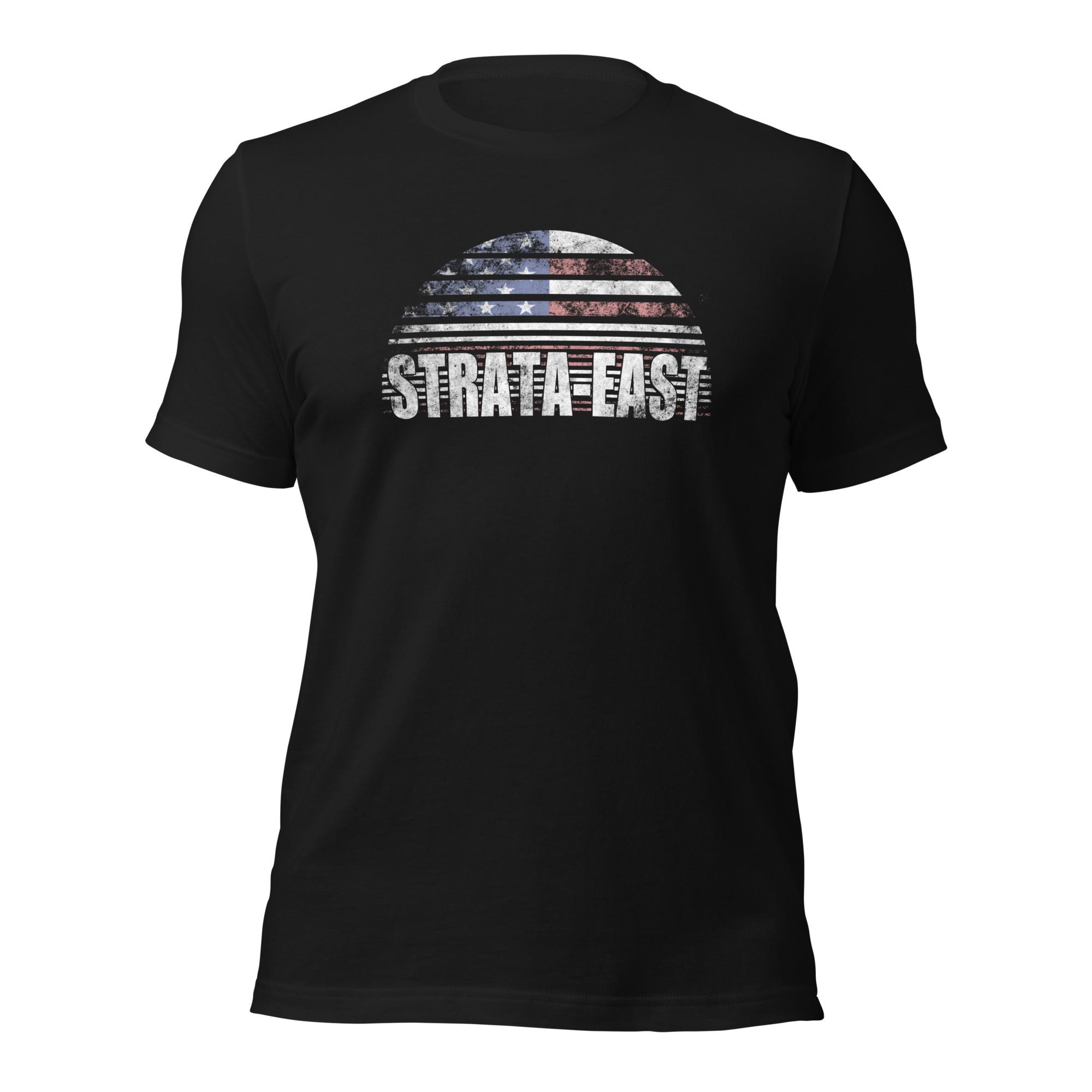 Strata-East American Flag t-shirt cotone nera