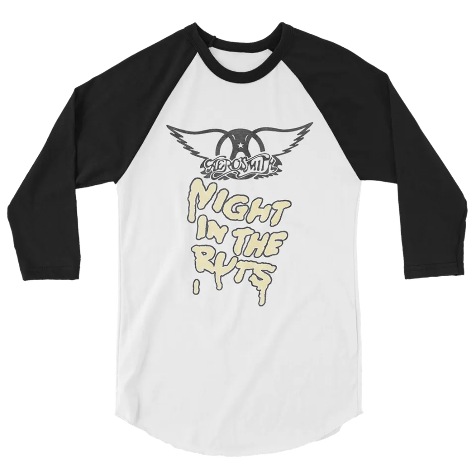 Aerosmith Right In The Raglan maglietta maniche 3/4 cotone