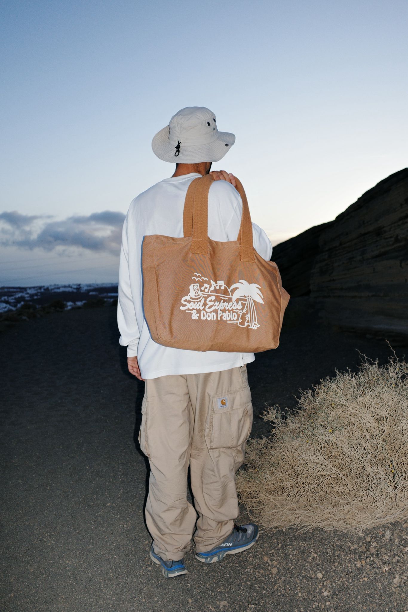 Soul Express Respect the Beach tote bag marrone tela