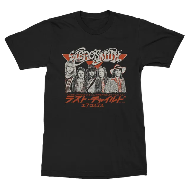 Aerosmith Last Child t-shirt nera unisex katakana 12"