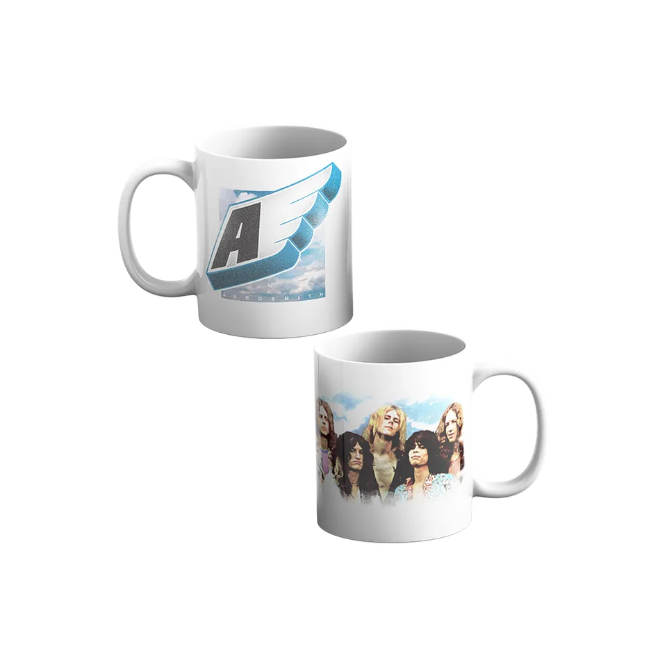 Aerosmith tazza bianca ceramica 15 oz foto band