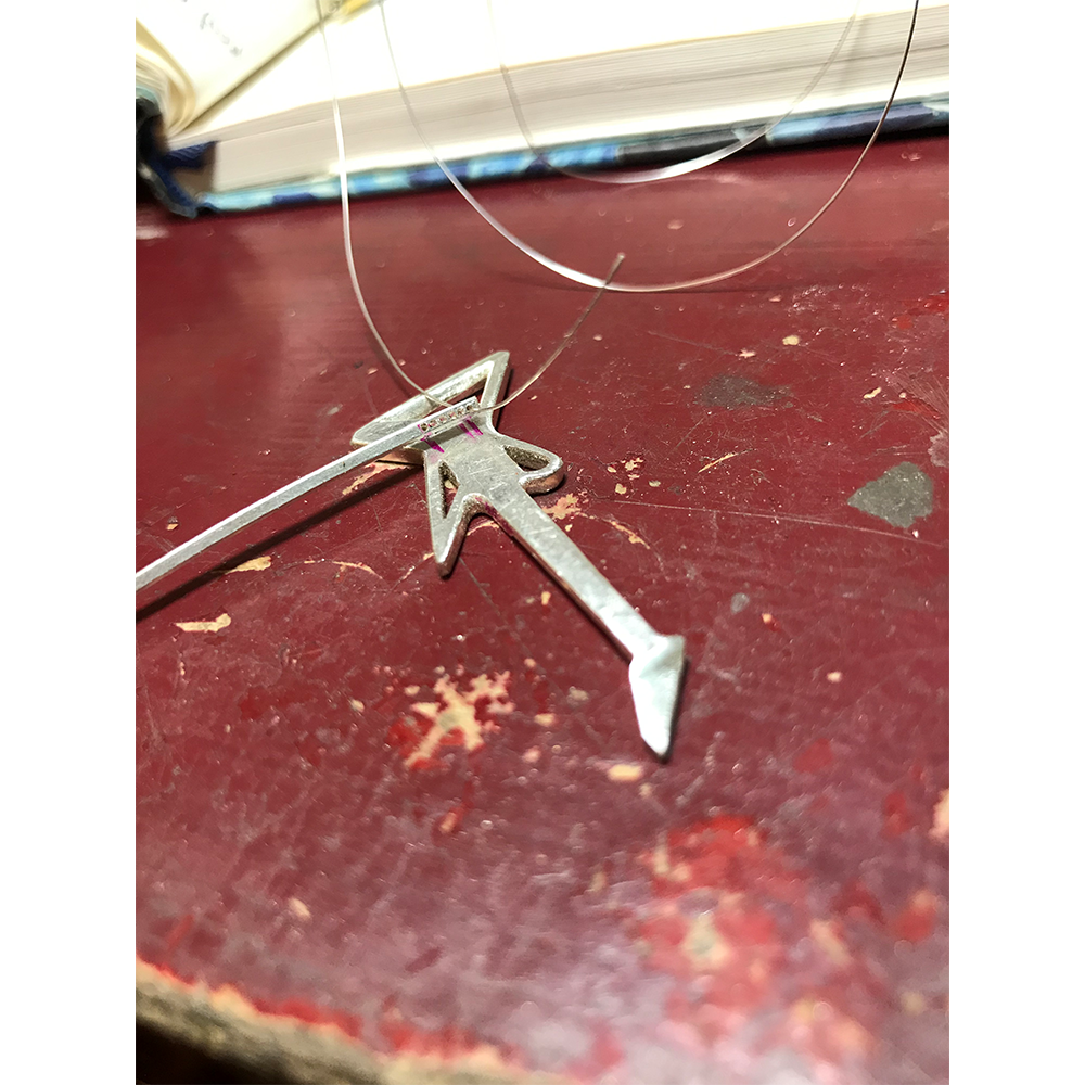 Aerosmith Blade Runner ciondolo chitarra in argento