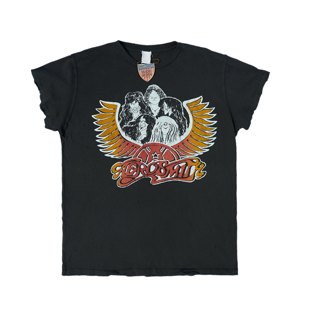 Aerosmith Madeworn Drawing maglietta cotone unisex