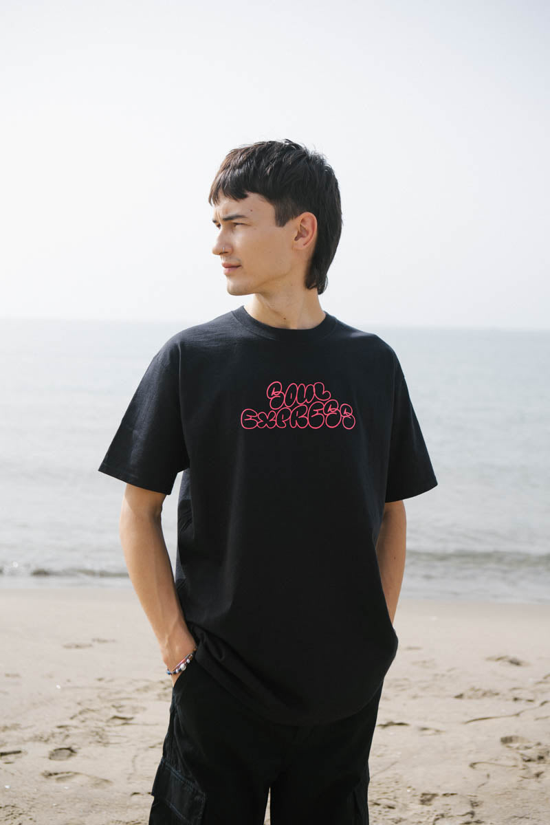 Soul Express Nuvola Baby t-shirt nera cotone