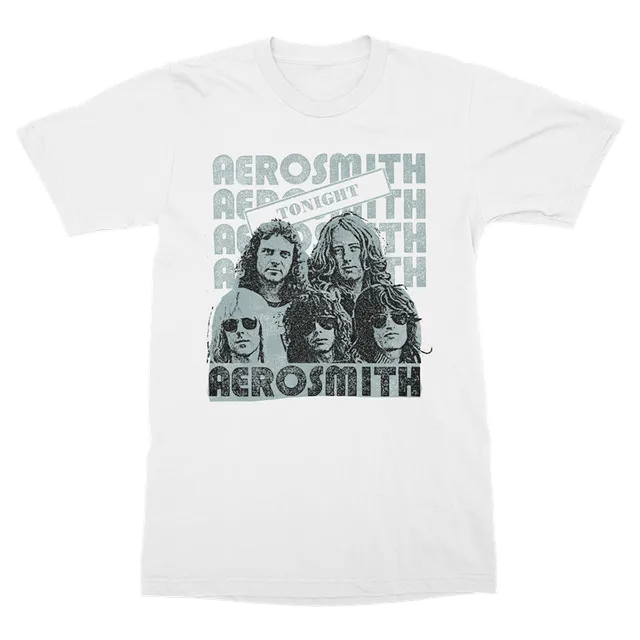 Aerosmith Tonight t-shirt bianca cotone
