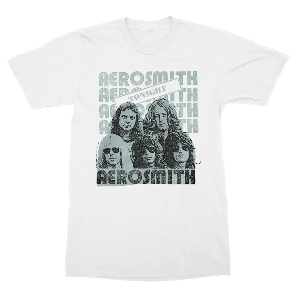 Aerosmith Tonight t-shirt bianca cotone