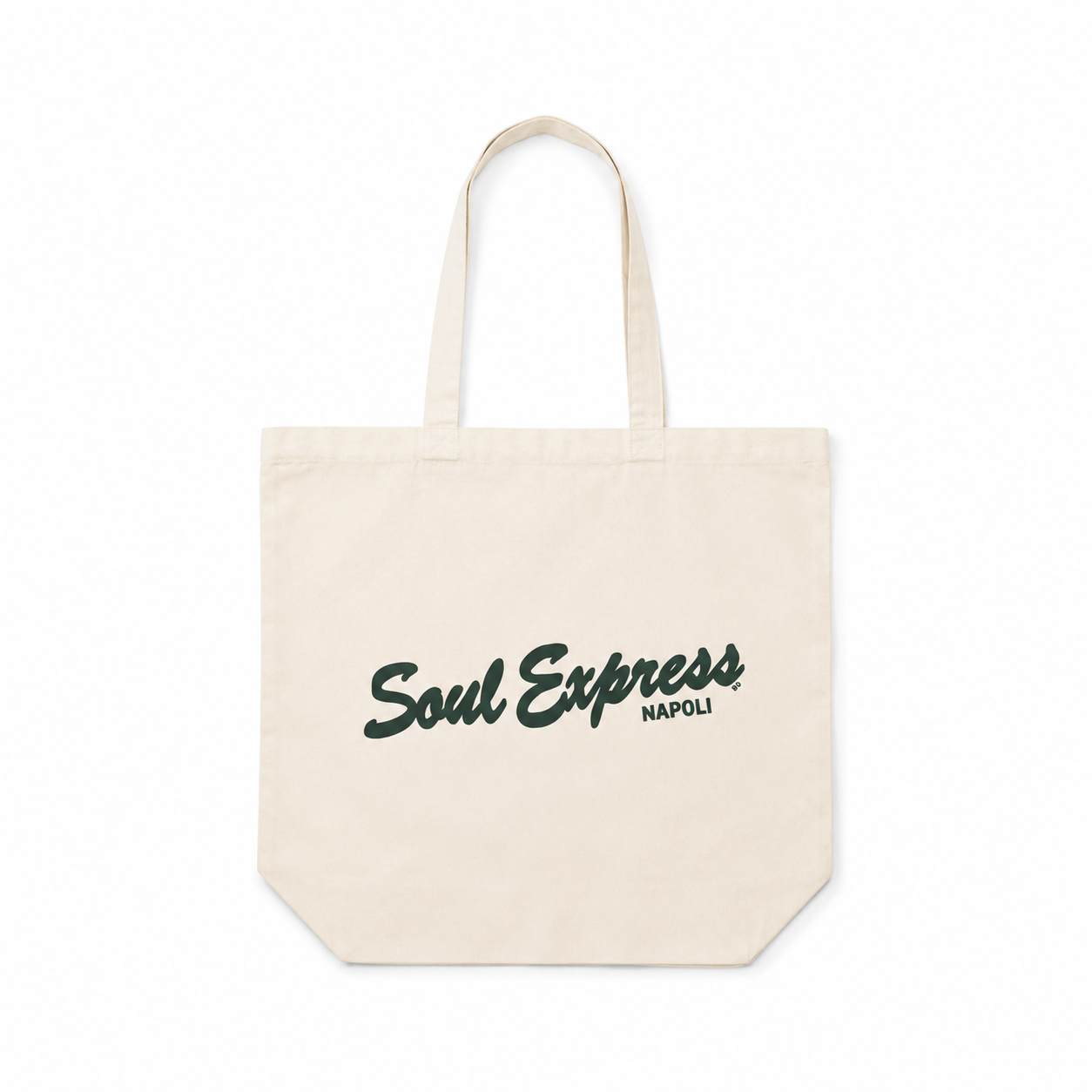 Soul Express Records Logo Shopper Beige Cotone