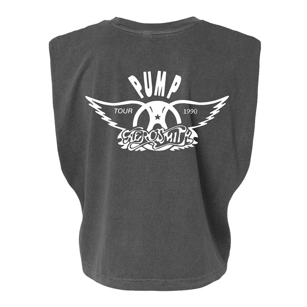 Aerosmith Love In An Elevator crop top donna cotone nero