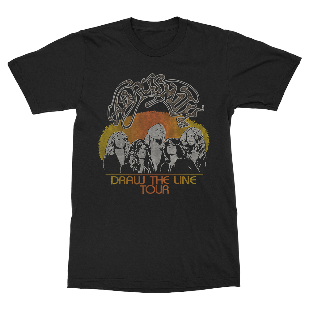 Aerosmith Draw The Line In Concert t-shirt nera cotone