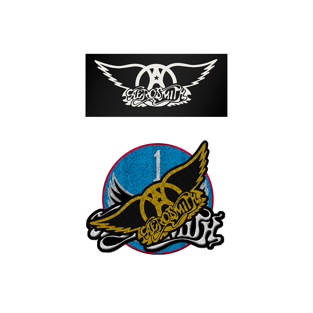 Aerosmith anni 80 set 3 toppe termoadesive