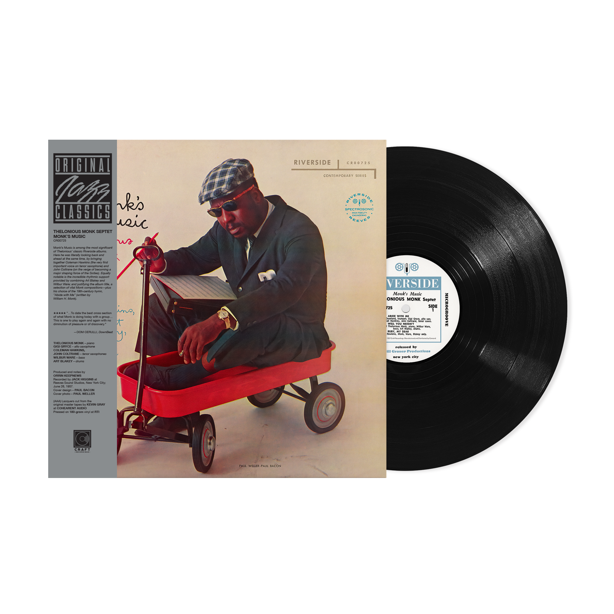 Original Jazz Classics Monk’s Music Thelonious Monk vinile 180g mono