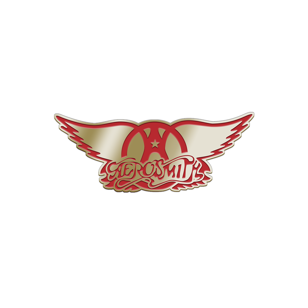 Aerosmith Wings spilla smaltata oro 7,6 cm