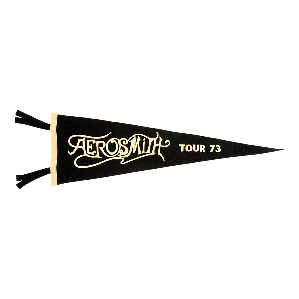 Aerosmith Tour 73 gagliardetto feltro nero 9x27