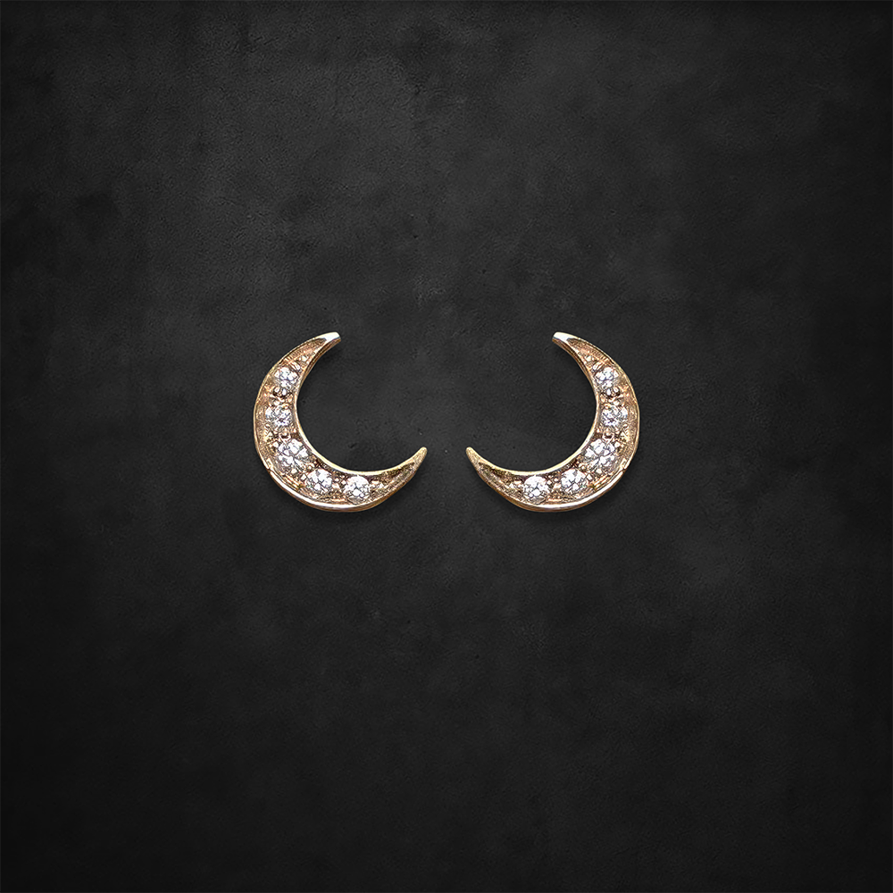 Aerosmith I Am the Moon orecchini oro 18kt coppia luna