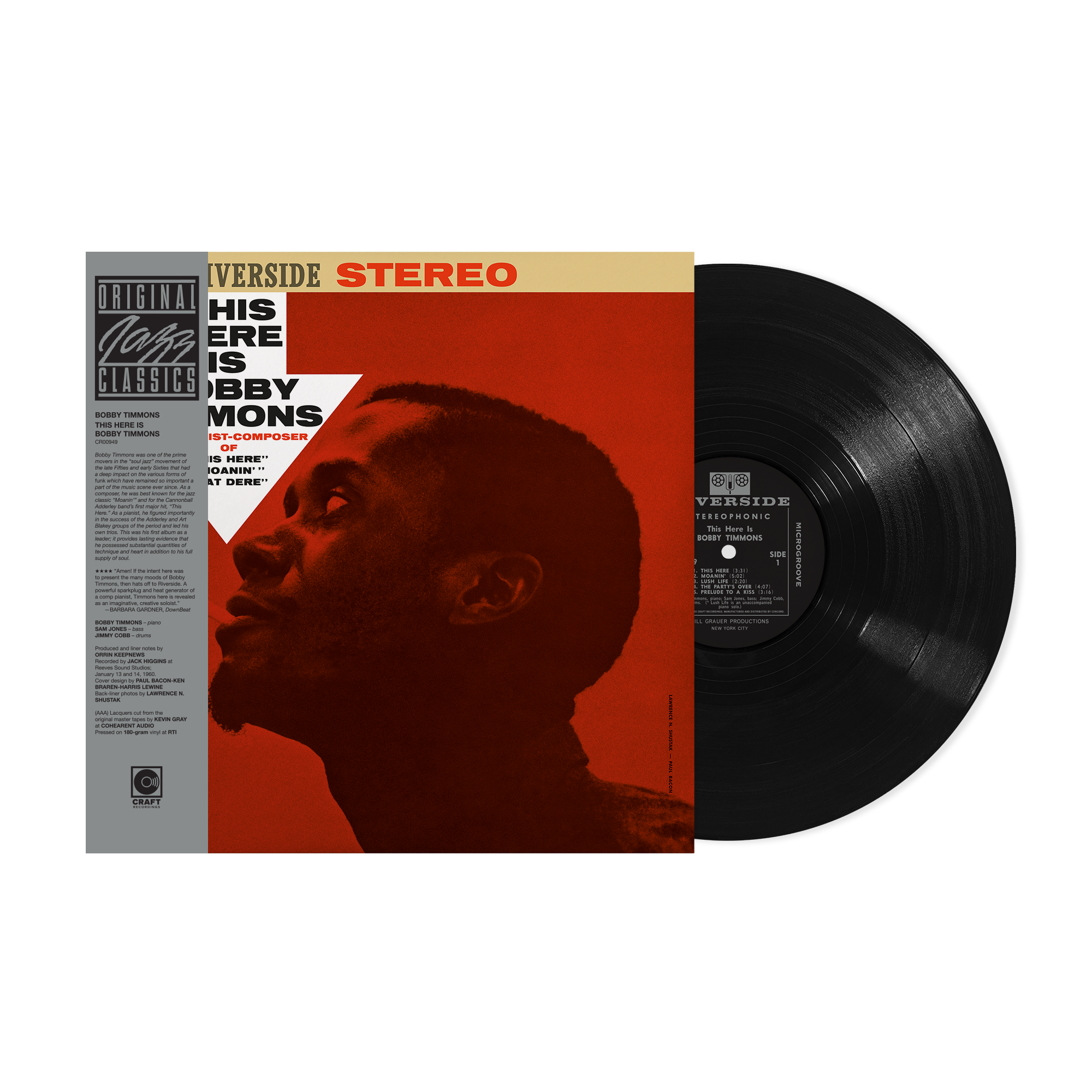 Original Jazz Classics Series Young Lions Morgan Timmons 3 LP 180g