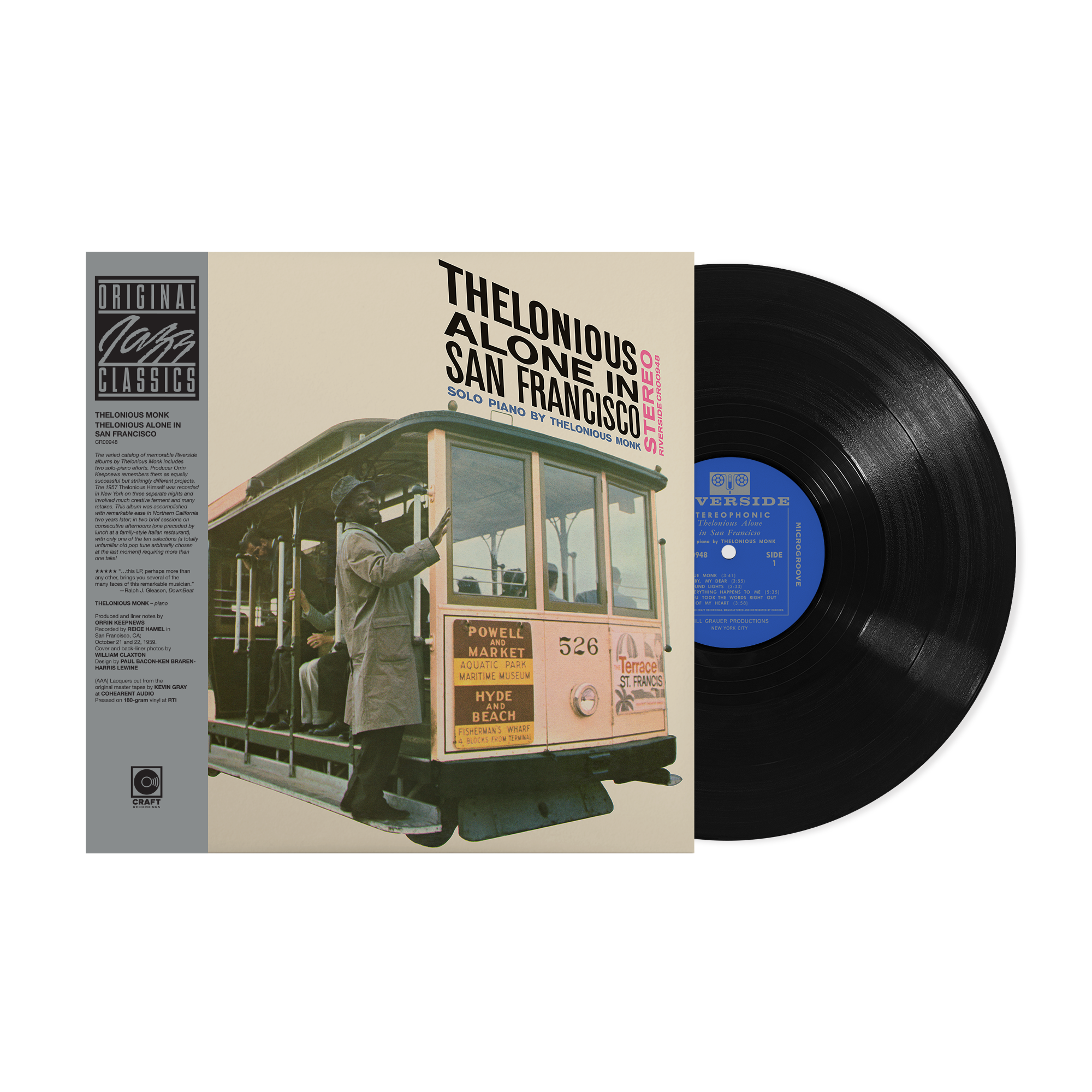 Original Jazz Classics Series Thelonious Alone vinile 180g