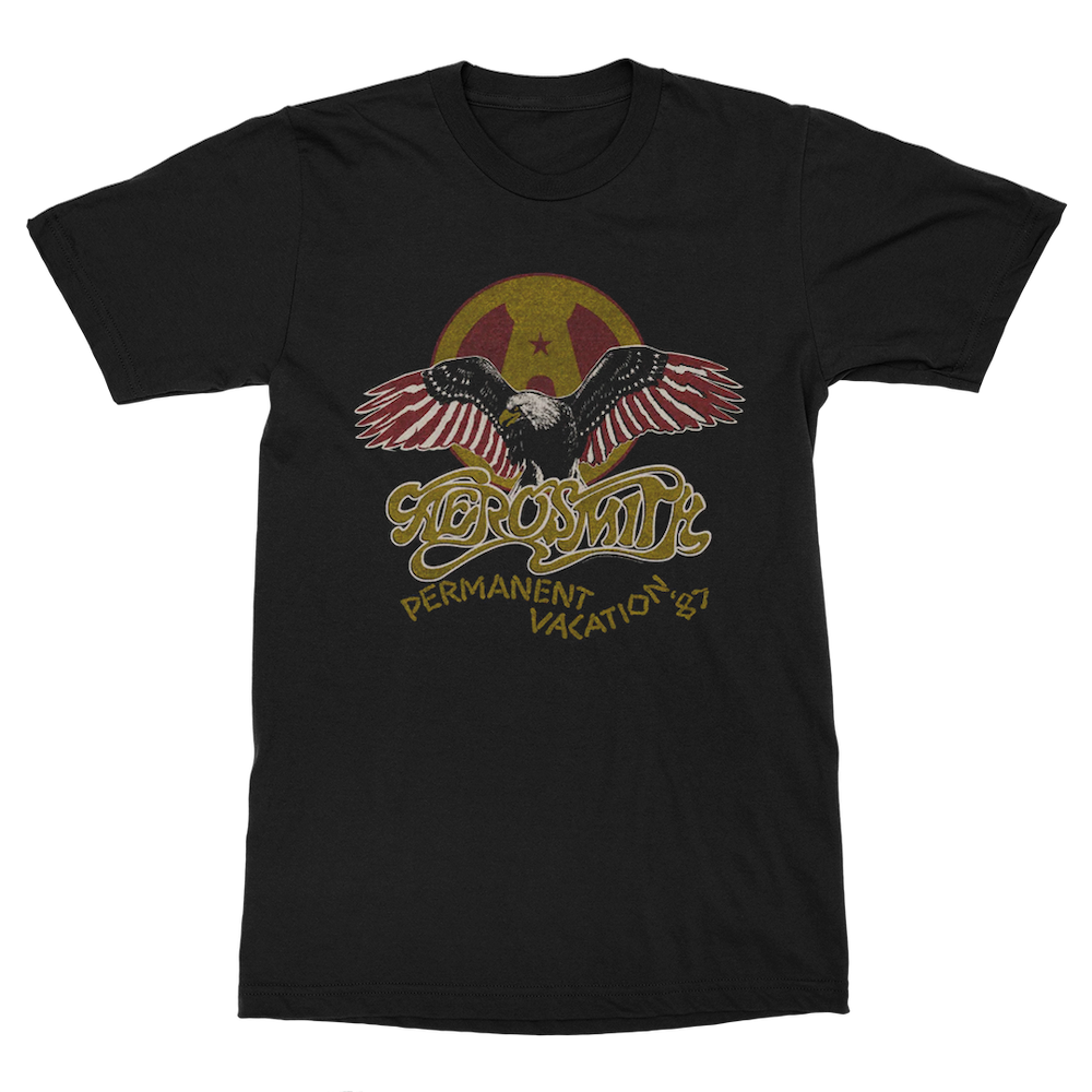 Aerosmith Permanent Vacation 87 t-shirt nera