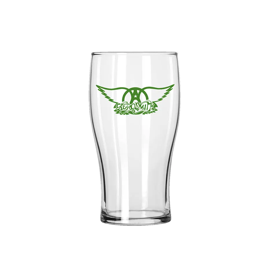 Aerosmith Boys Of Boston bicchiere pub vetro logo verde