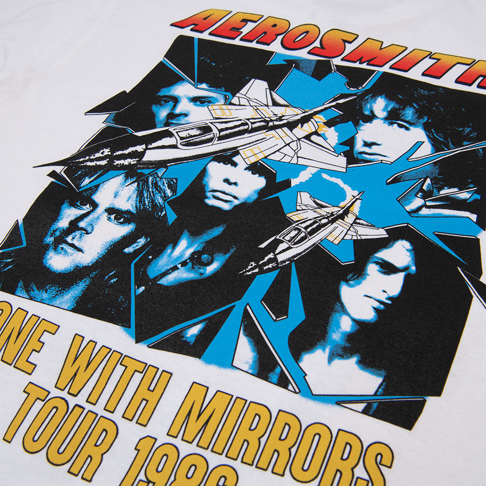 Aerosmith Done With Mirrors Tour 1986 t-shirt bianca