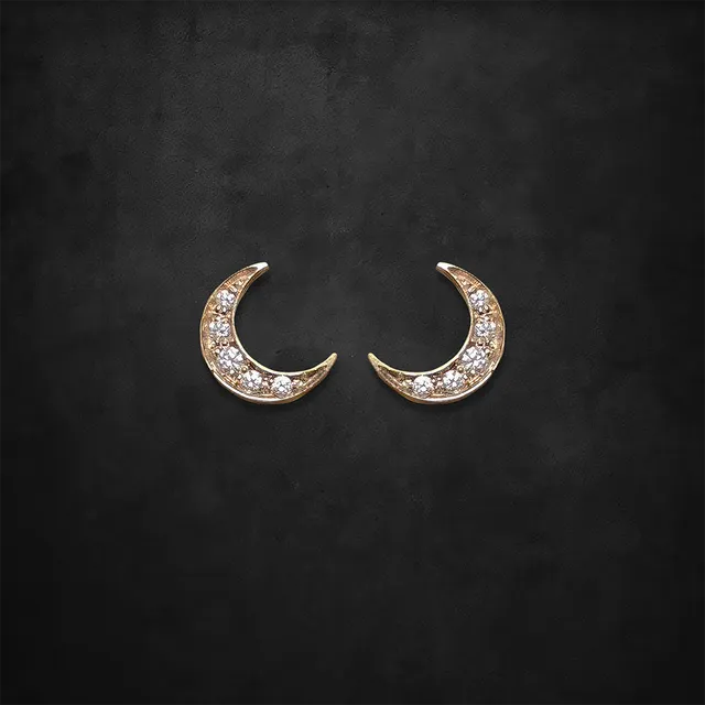 Aerosmith I Am the Moon orecchini oro 18kt coppia luna