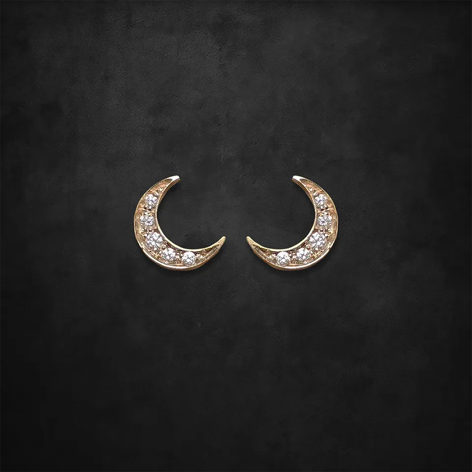 Aerosmith I Am the Moon orecchini oro 18kt coppia luna