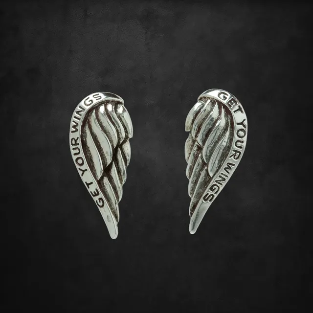 Aerosmith Feathered Wings orecchino argento sterling