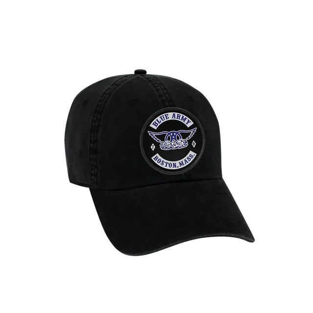 Aerosmith Blue Army cappello dad cap patch blu cotone