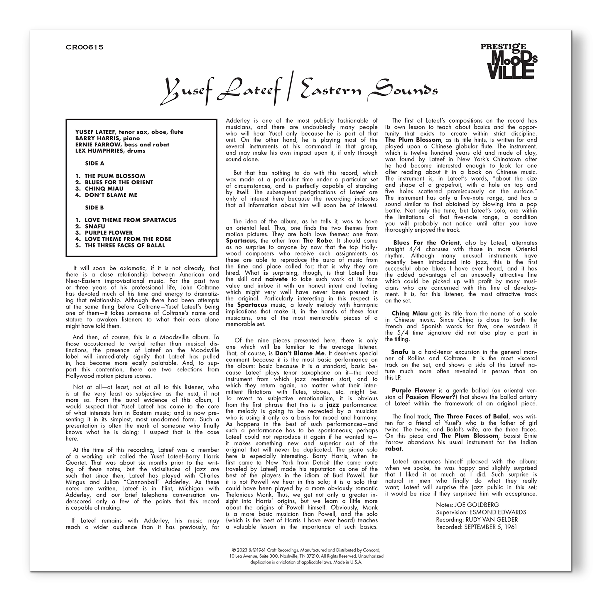 Original Jazz Classics Series Eastern Sounds vinile 180g