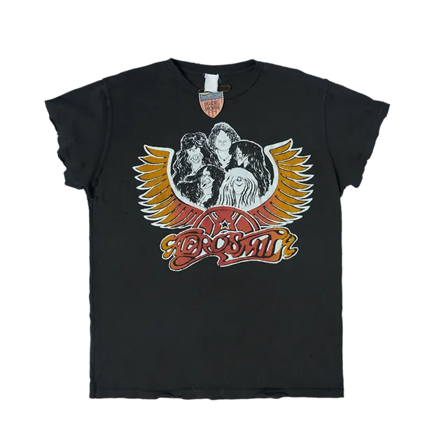 Aerosmith Madeworn Drawing maglietta cotone unisex