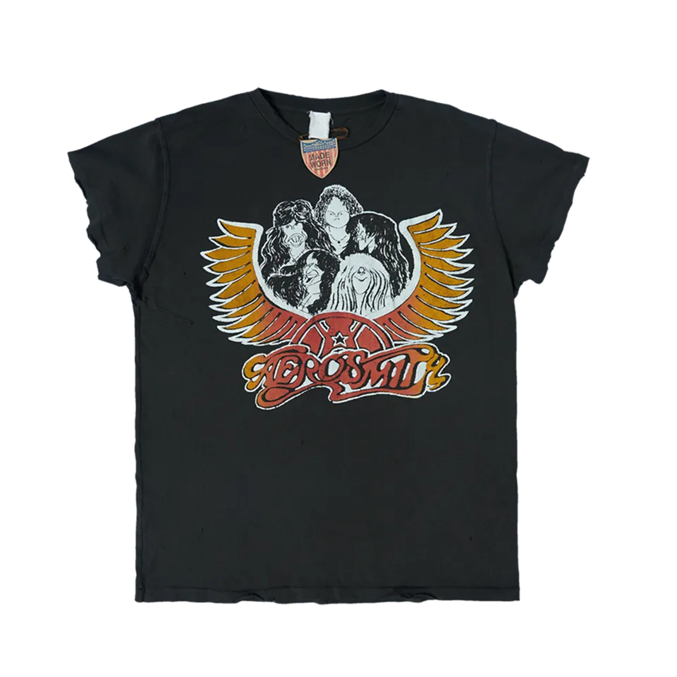 Aerosmith Madeworn Drawing maglietta cotone unisex