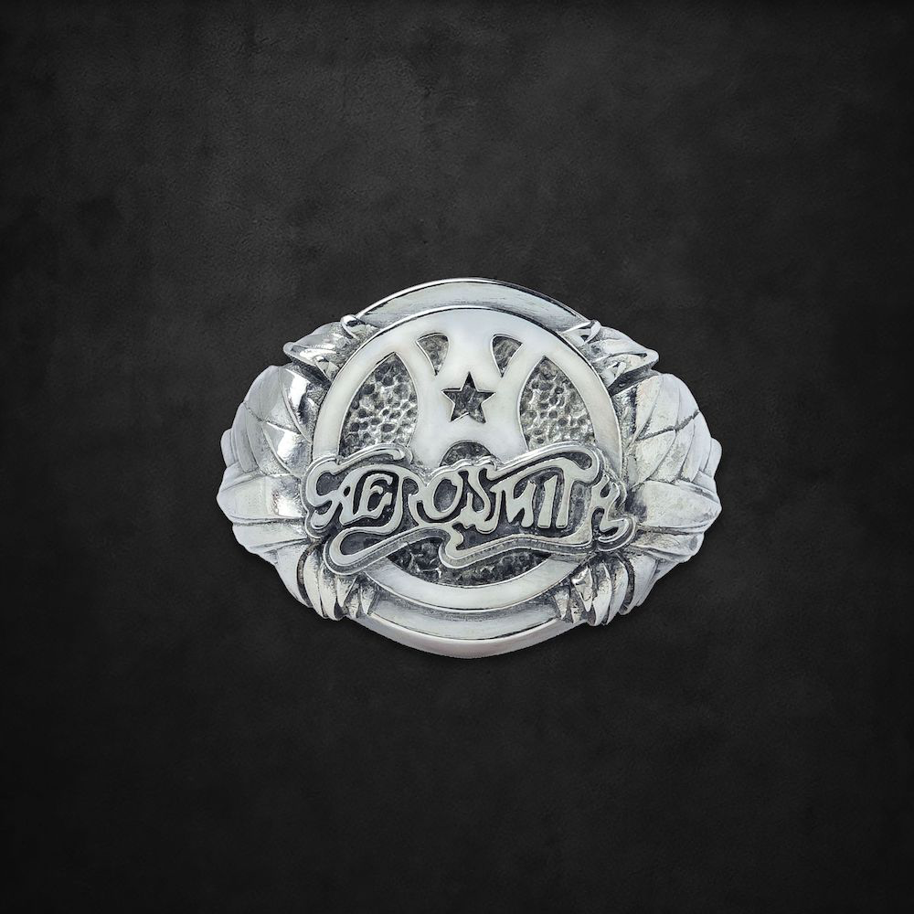 Aerosmith Classic anello chevalier in argento