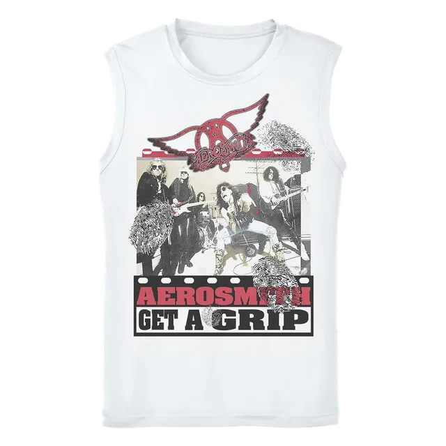 Aerosmith Get A Grip canotta muscle bianca unisex