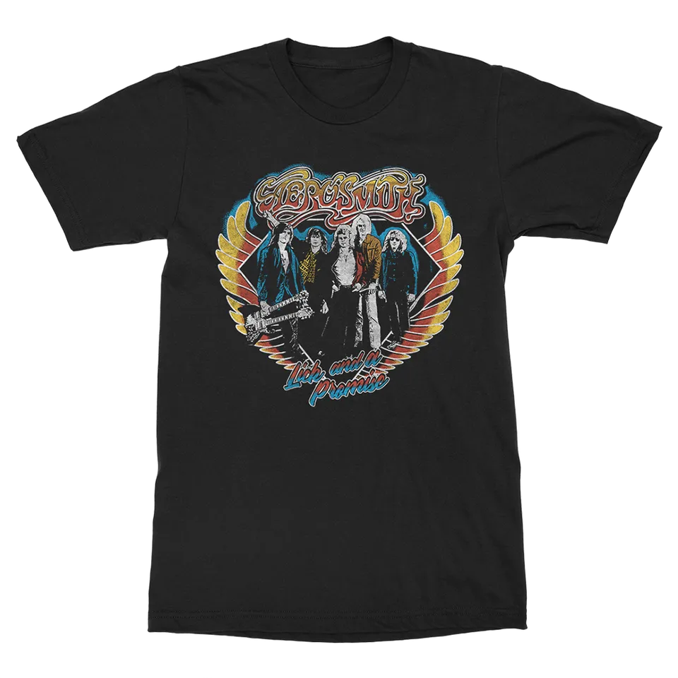 Aerosmith Lick And A Promise t-shirt nera L cotone