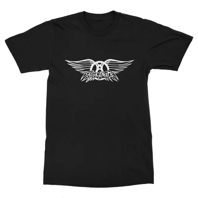 Aerosmith Pandora's Box t-shirt nera logo piuma