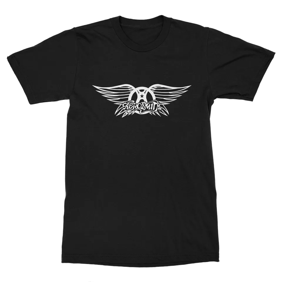 Aerosmith Pandora's Box t-shirt nera logo piuma