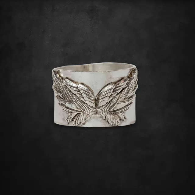 Aerosmith Rock Band anello argento fascia larga su misura