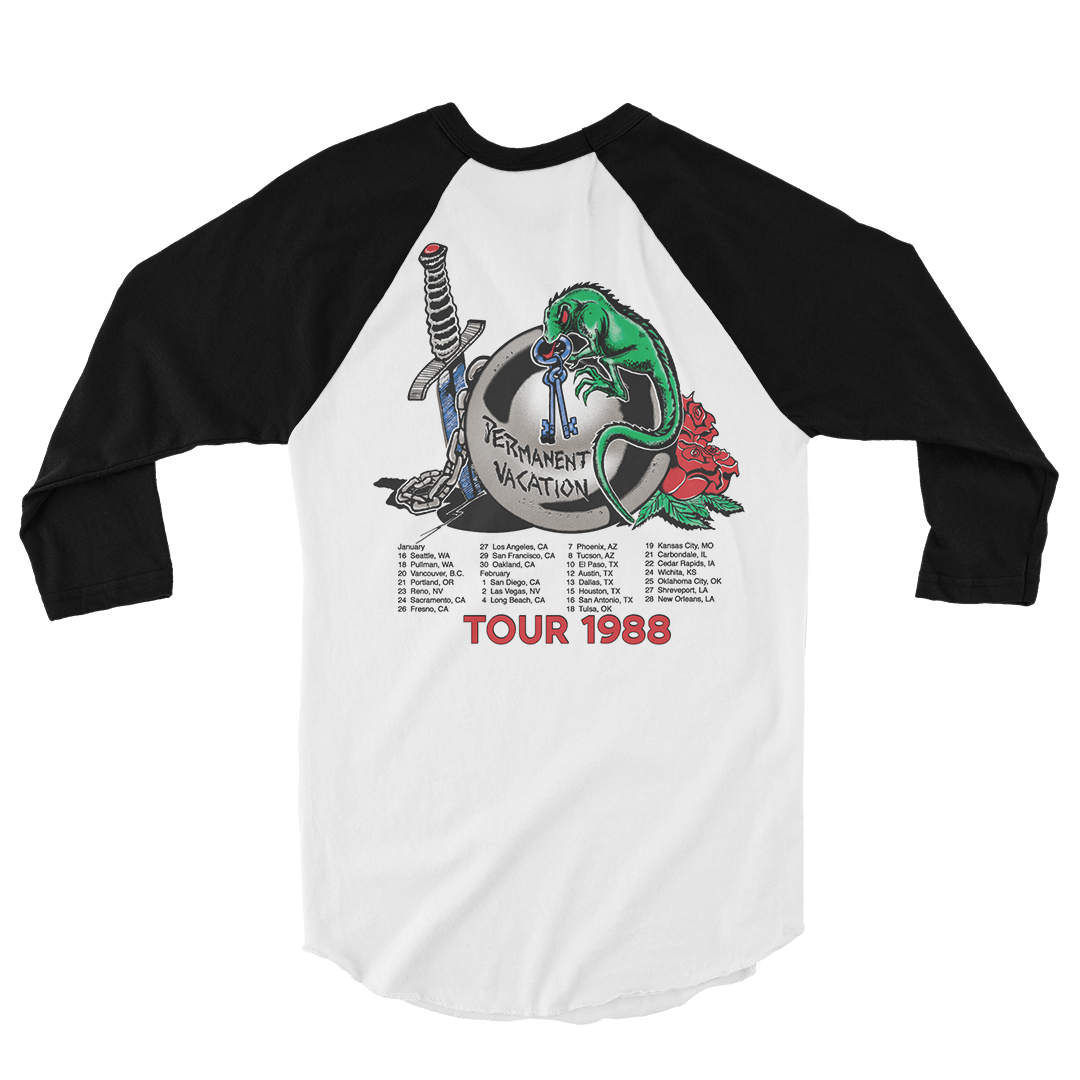 Aerosmith Permanent Vacation Tour maglietta raglan