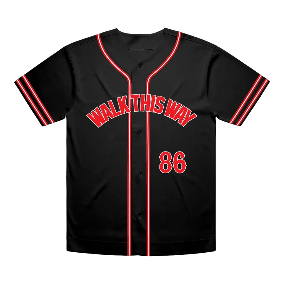 Aerosmith x Run DMC Walk This Way maglia baseball