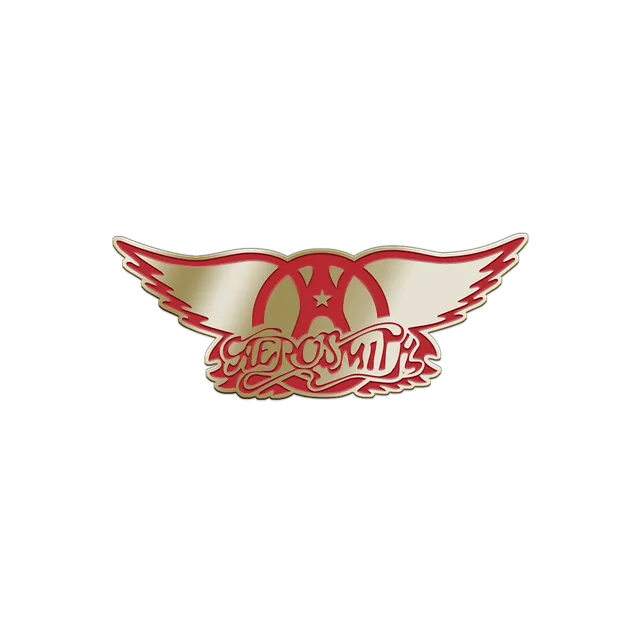 Aerosmith Wings spilla smaltata oro 7,6 cm